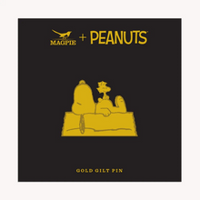 Load image into Gallery viewer, Peanuts Gold Pin Snoopy and Woodstock