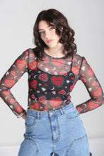 Load image into Gallery viewer, Kate Heart Mesh Top