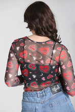 Load image into Gallery viewer, Kate Heart Mesh Top