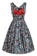 Load image into Gallery viewer, Grace Rose Navy Blue Pleated Bust Dress