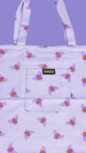Load image into Gallery viewer, Lavender Bees Tote Bag