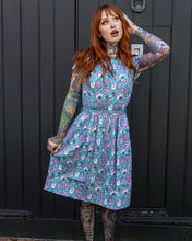 Load image into Gallery viewer, Halloween: Pretty Spooky Stretch Belted Tea Dress with Pockets