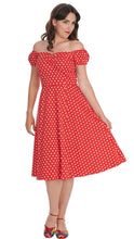 Load image into Gallery viewer, Sweet Spot Red Polka Dress