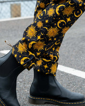 Load image into Gallery viewer, Rebel Romance Celestial Sun and Moon Stretch Dungarees