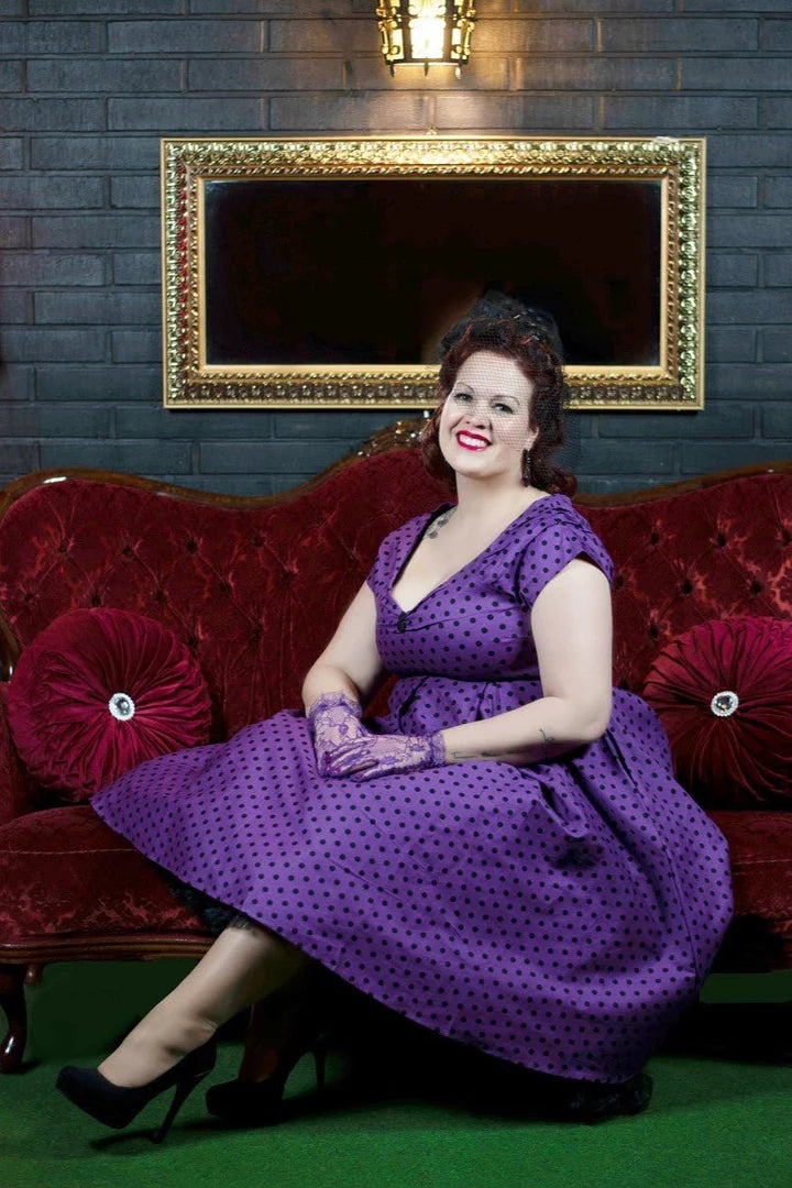 purple spot dress Buy Sosandar Purple Metallic Spot Print Wrap Dress from the Next UK online shop