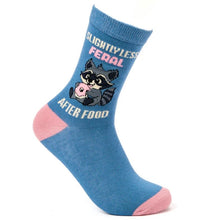 Load image into Gallery viewer, Ladies Slightly Less Feral After Food Socks