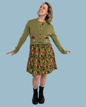 Load image into Gallery viewer, Run &amp; Fly x Katie Abey Mushroom Bois V-Neck Cropped Cardigan