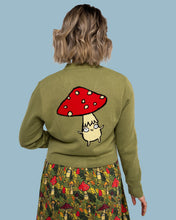 Load image into Gallery viewer, Run &amp; Fly x Katie Abey Mushroom Bois V-Neck Cropped Cardigan