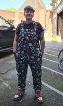 Load image into Gallery viewer, Rebel Romance x Katie Abey Pigeon Party Stretch Dungarees