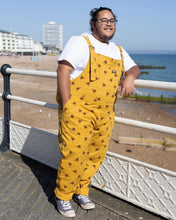 Load image into Gallery viewer, Bees Knees Dungabees Gold Stretch Twill Dungarees