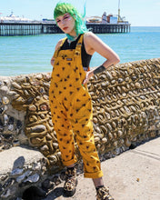 Load image into Gallery viewer, Bees Knees Dungabees Gold Stretch Twill Dungarees