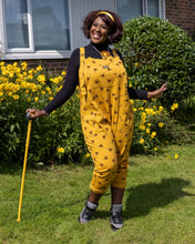 Load image into Gallery viewer, Bees Knees Dungabees Gold Stretch Twill Dungarees