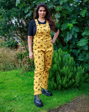 Load image into Gallery viewer, Bees Knees Dungabees Gold Stretch Twill Dungarees
