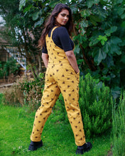Load image into Gallery viewer, Bees Knees Dungabees Gold Stretch Twill Dungarees