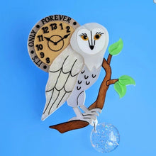 Load image into Gallery viewer, Labyrinth It’s Only Forever Owl Brooch