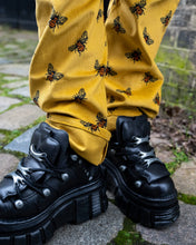 Load image into Gallery viewer, Gold Bee Corduroy DungaBee Dungarees