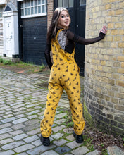 Load image into Gallery viewer, Gold Bee Corduroy DungaBee Dungarees