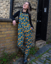 Load image into Gallery viewer, Cats and Mice Stretch Twill Dungarees