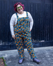 Load image into Gallery viewer, Cats and Mice Stretch Twill Dungarees