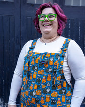 Load image into Gallery viewer, Cats and Mice Stretch Twill Dungarees