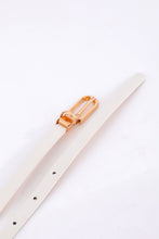 Load image into Gallery viewer, Skinny White Buckle Belt