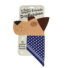 Load image into Gallery viewer, Dog Bandana Large Blue Polka Dot