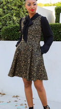 Load image into Gallery viewer, Gold Star Skater Dress