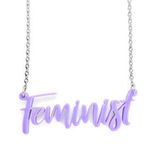 Load image into Gallery viewer, Feminist Necklace Lilac