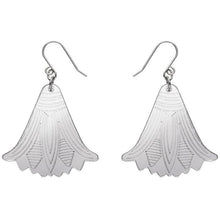 Load image into Gallery viewer, Erstwilder Lotus Mirror Drop Earrings Silver